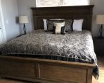 Master bedroom with a king bed